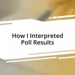 How I Interpreted Poll Results