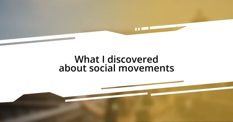 What I discovered about social movements