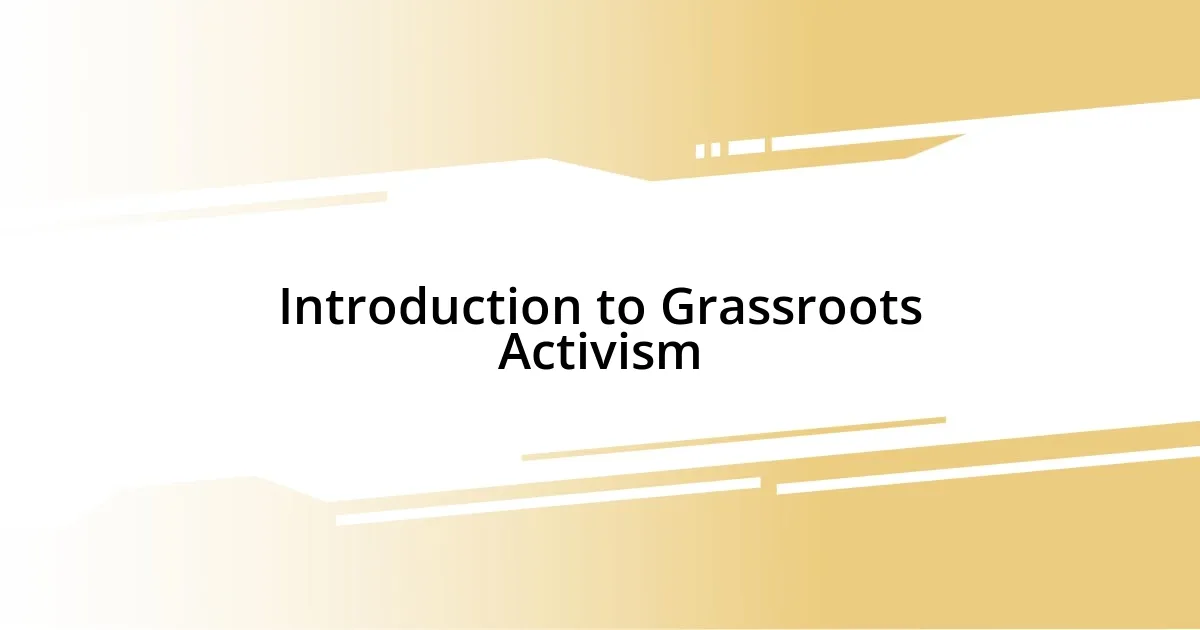 Introduction to Grassroots Activism